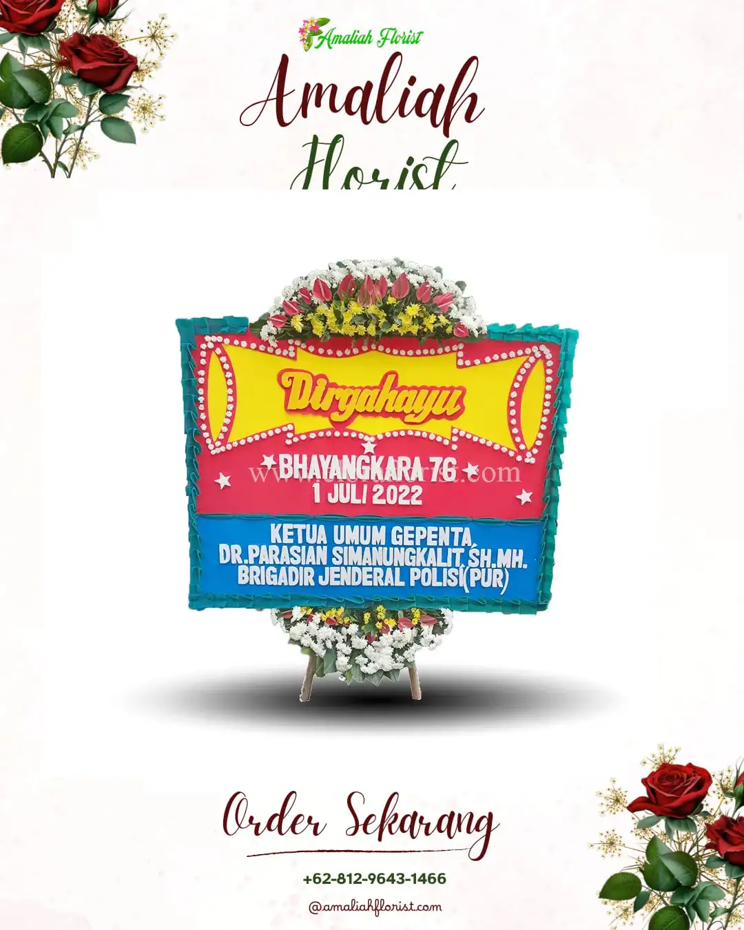 Papan Bunga HUT Ulang Tahun Cilacap